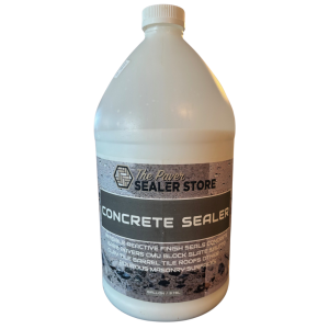 Dry look penetrating concrete sealer protecting a natural patio