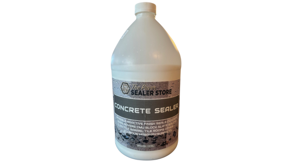 Dry look penetrating concrete sealer protecting a natural patio